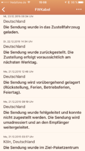 Typischer Verlauf der Fehlleitung